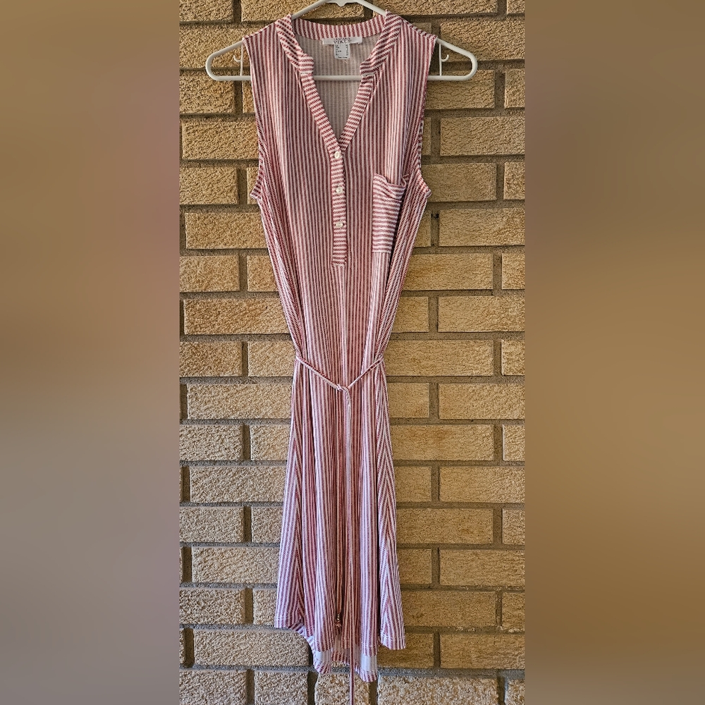 Venus casual red striped dress